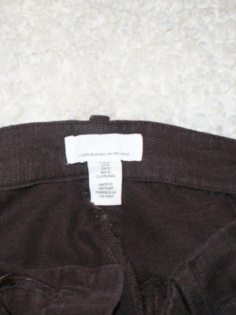 H&M Linen-Blend  Brown Pants - Size 12 - BRAND NEW - Picture 7 of 13